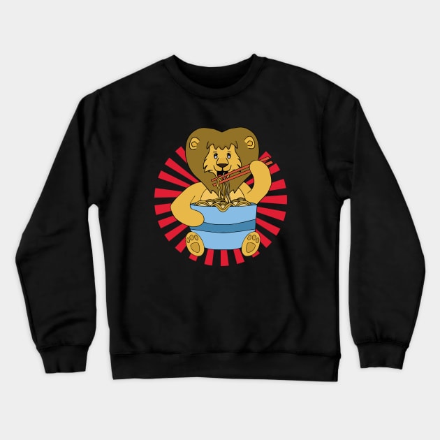 Lion Ramen Crewneck Sweatshirt by DiegoCarvalho